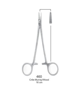 Porta aguja crile-murray/ wood 16cm