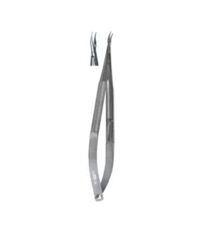 Porta agujas curvo microcirugía 18 cm Master. Instrumento dental preciso.