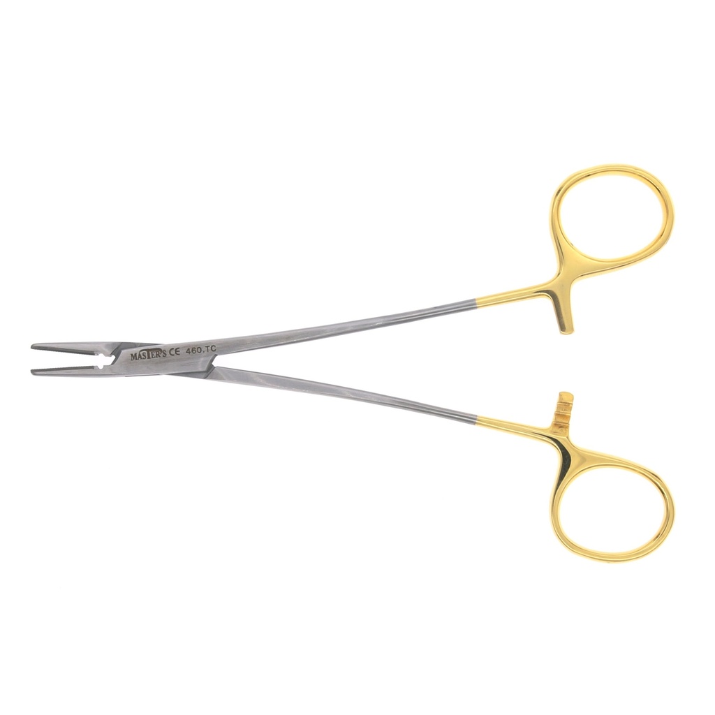 Porta agujas Crile-Wood tungsteno 16cm Master. Instrumental dental preciso.