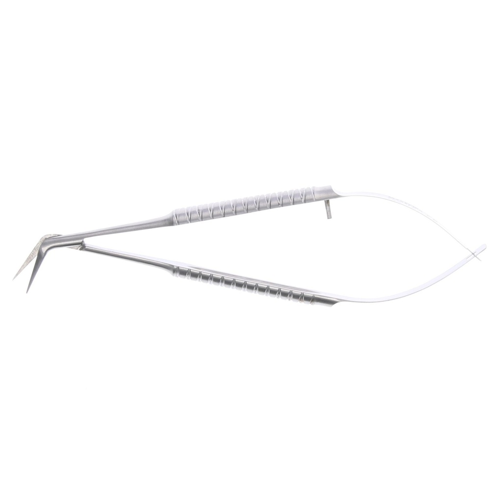 Tijera microcirugía Castroviejo doblada MASTER 13cm. Instrumental dental preciso.