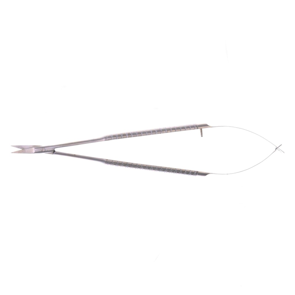 Tijera microcirugía Castroviejo recta 18cm Master. Instrumental dental preciso.