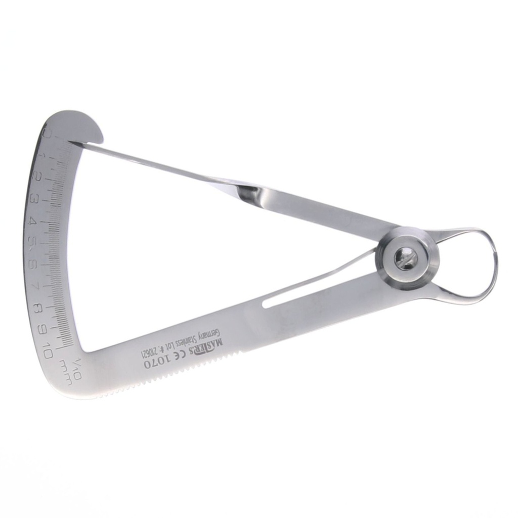 Calibrador Iwanson MASTER: Medición dental precisa en metal.