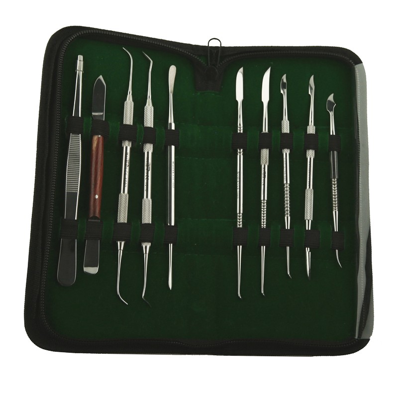 Kit dental laboratorio MASTER: 10 instrumentos estudiantes