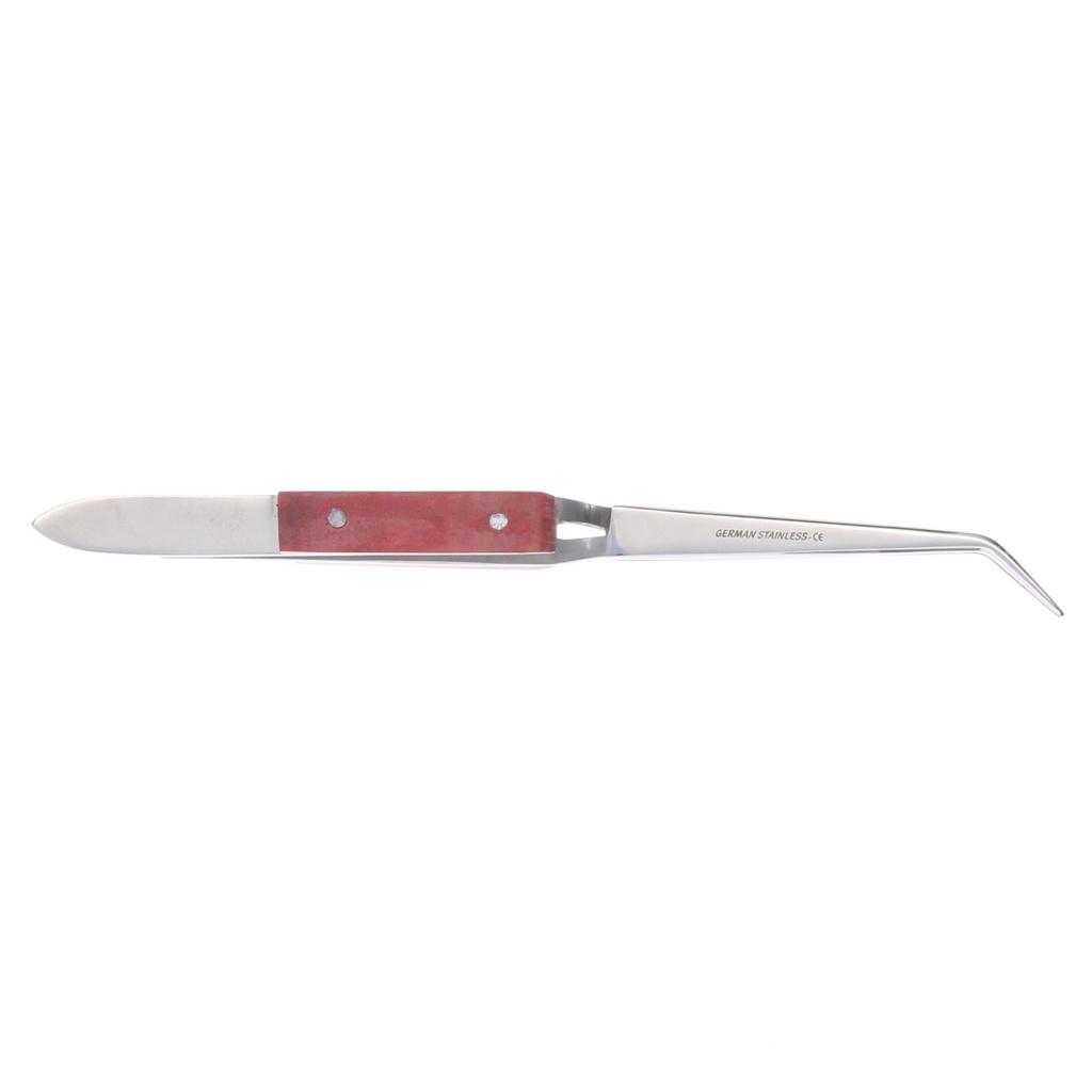 Pinza angulada laboratorio dental Master. Herramienta precisa.