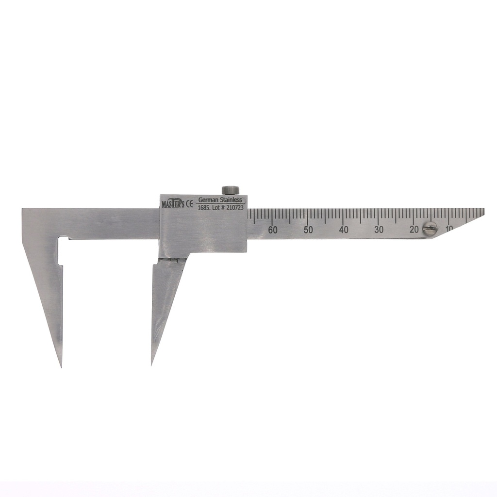 Pie de rey dental MASTER puntas rectas. Medición precisa.