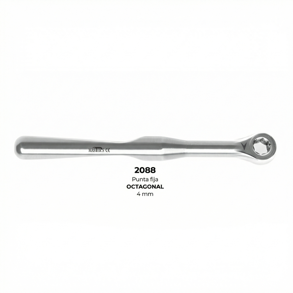 Llave torque dental Master punta fija 4mm octogonal.