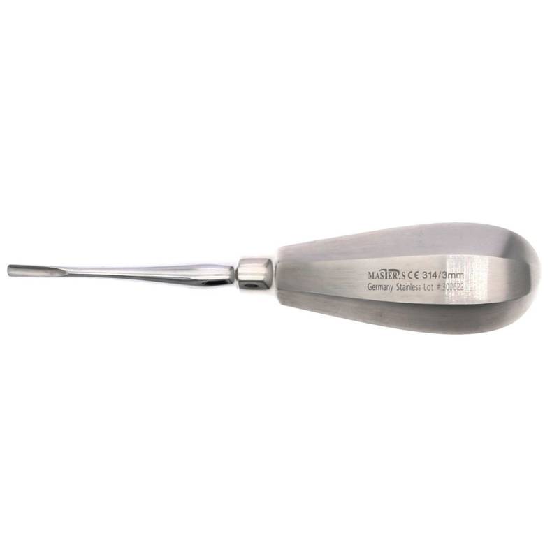 Botador Bein Recto MASTER, punta fina y redondeada para odontología.