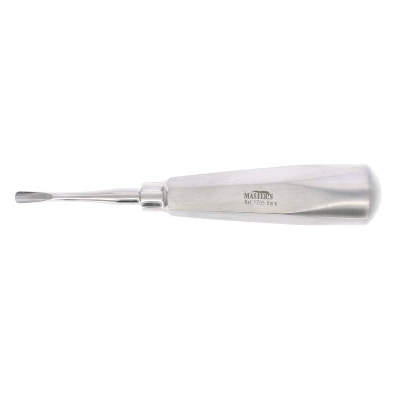 Luxador cóncavo curvo MASTER, mango metálico para odontología.