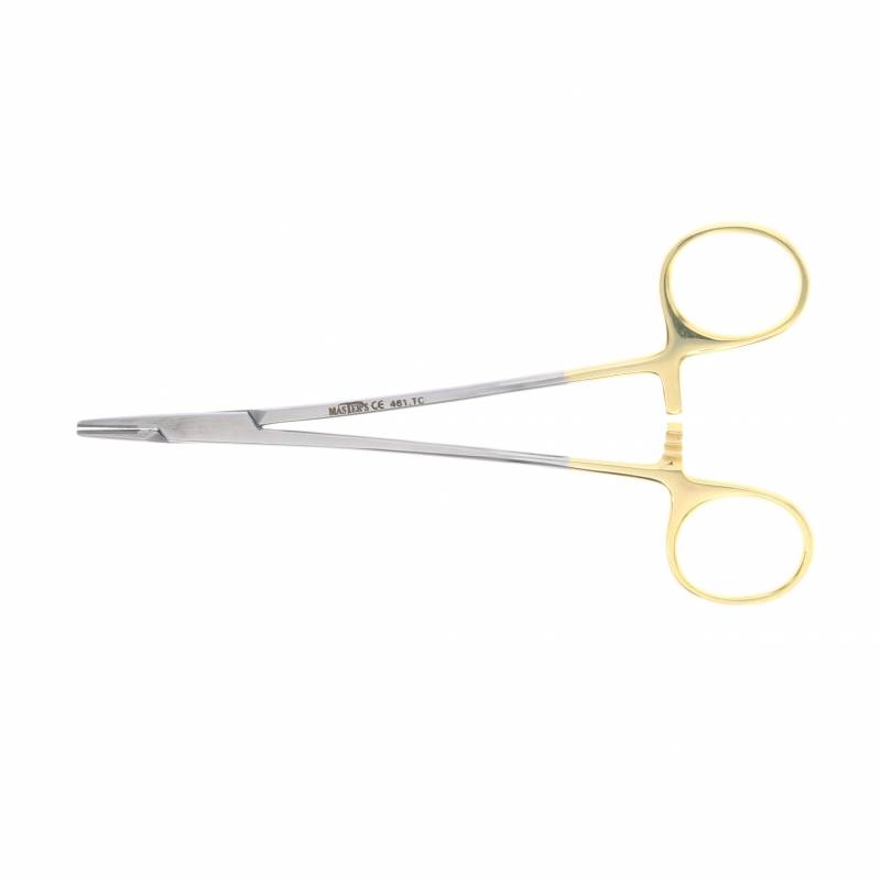Porta agujas Mayo-Hegar TC MASTER. Tungsteno para sutura dental precisa.