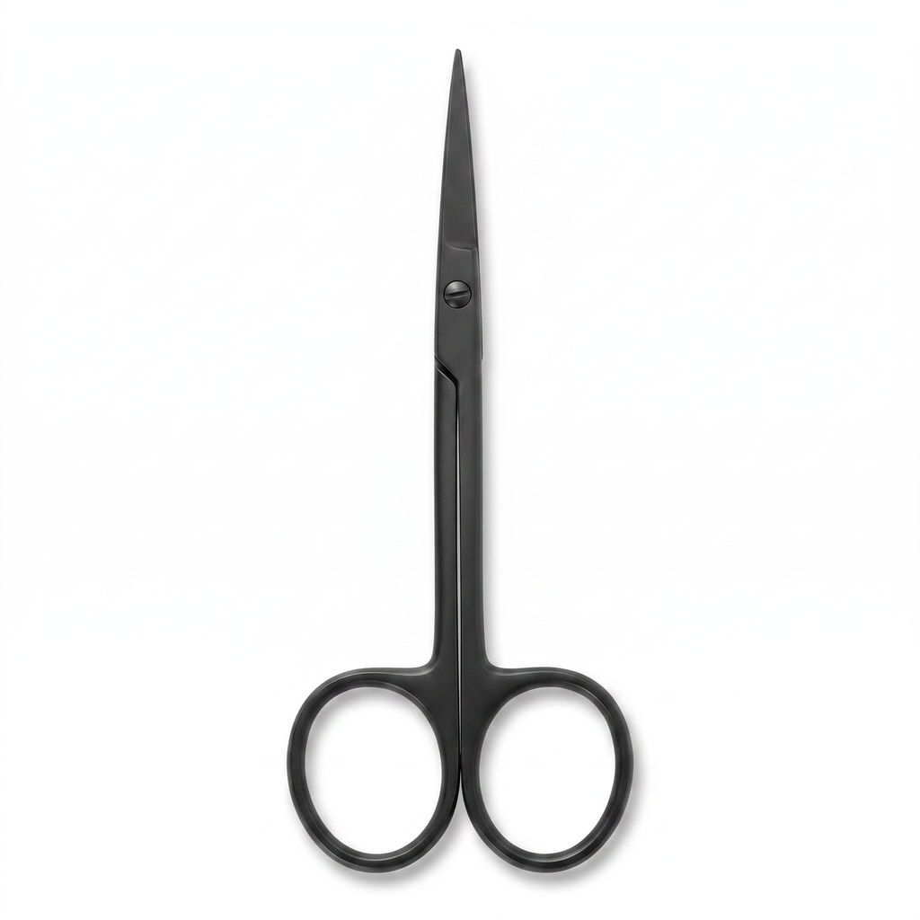 Tijeras Iris 11,5cm Titanio Negro con Tungsteno (TC)