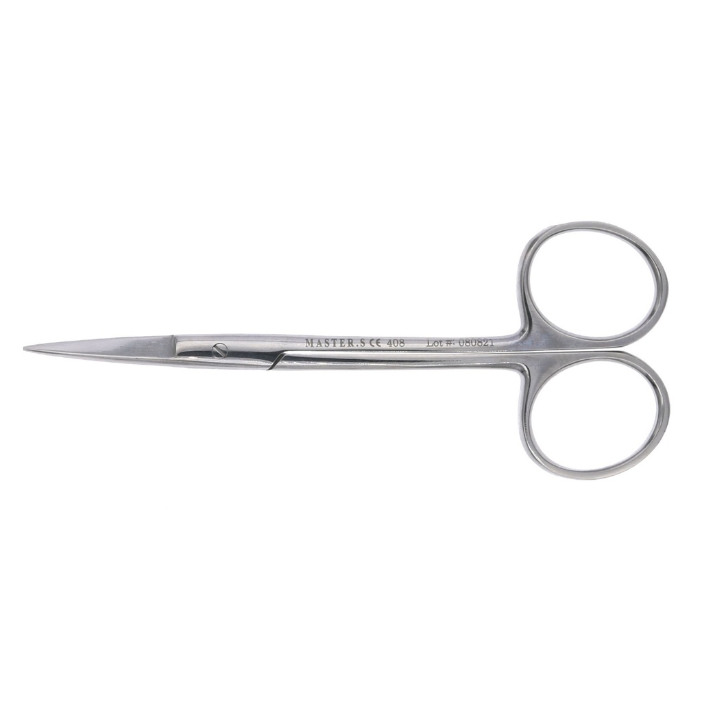 Tijera quirúrgica Iris 11.5cm MASTER para cirugía dental precisa.