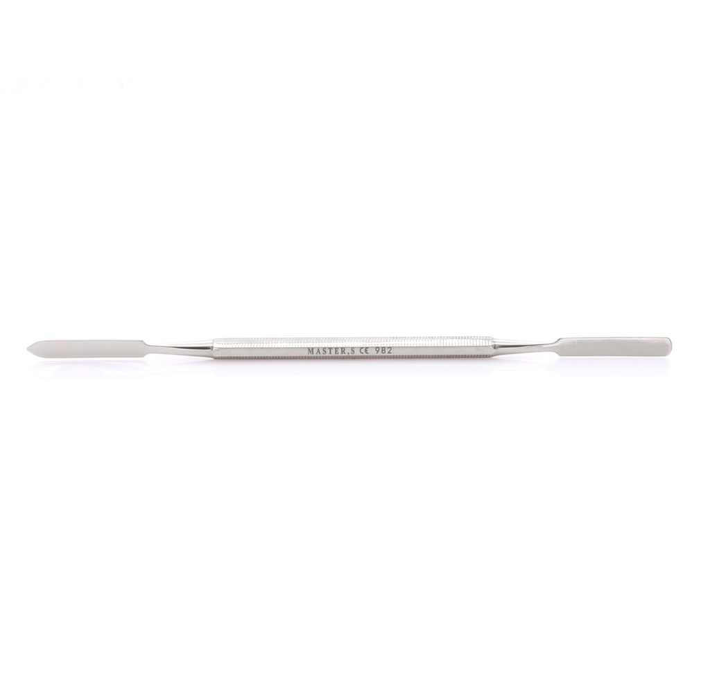 Espátula Cemento Doble MASTER para manipulación y aplicación dental.