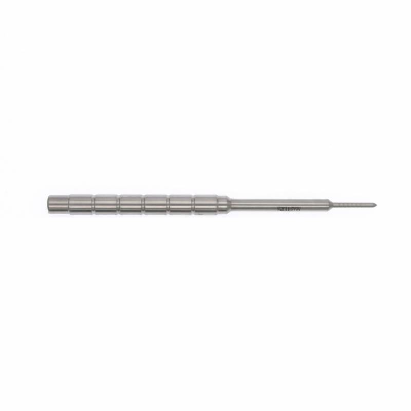 Osteotomo recto convexo Master punta milimetrada para implantes dentales.