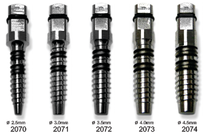 Tornillo Dispensador de Hueso Master para injertos dentales.