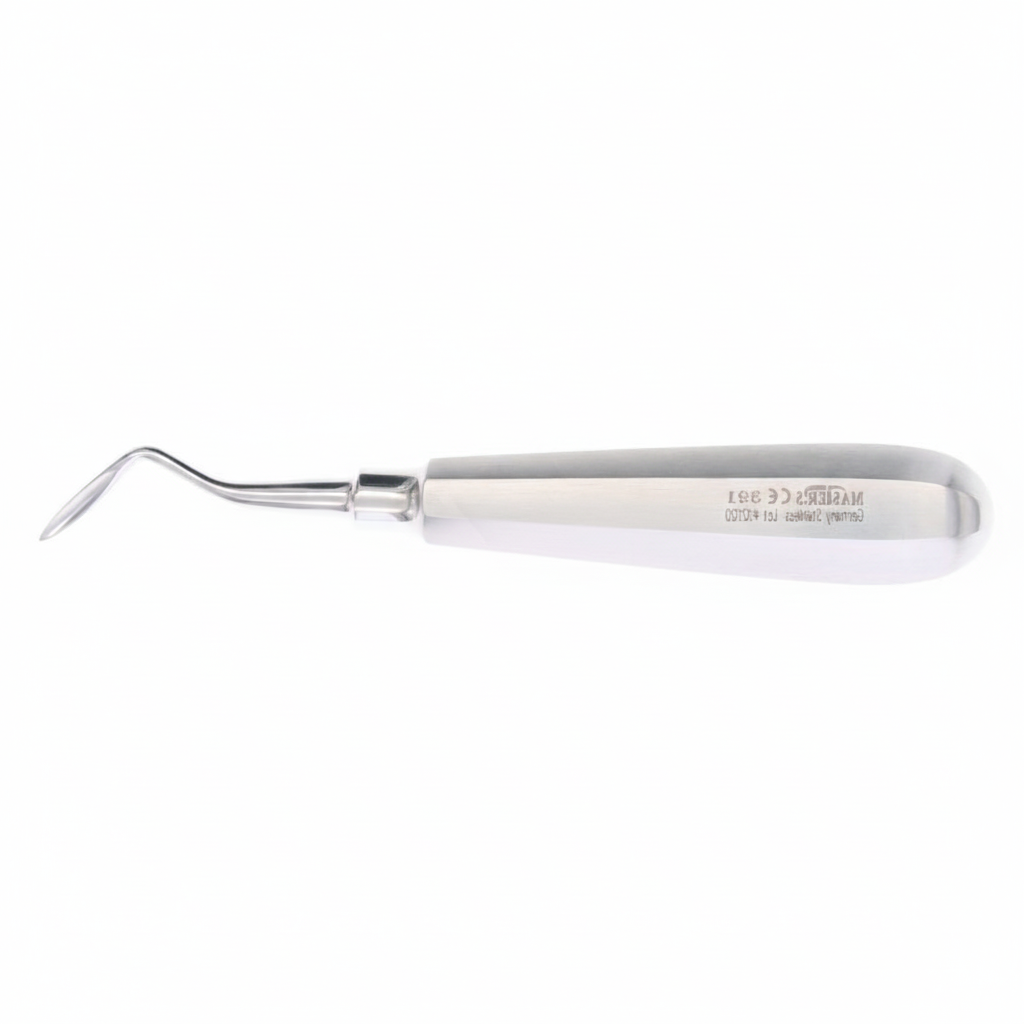 Elevador Flohr Curvo Master para odontología. Instrumento dental.