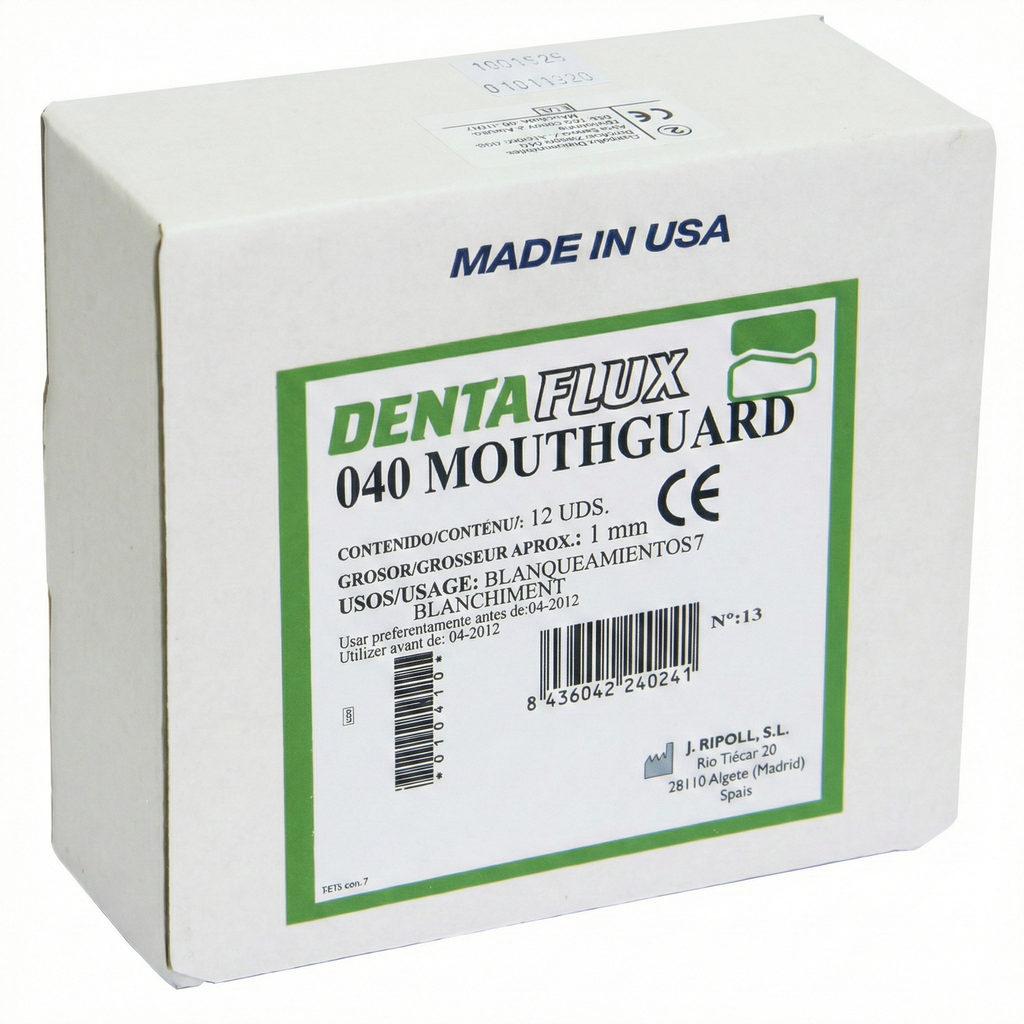 Mouthguard DentaFlux planchas 0.040x1mm, protector dental.