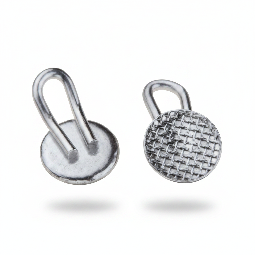 Botón Lingual Plano con Gancho