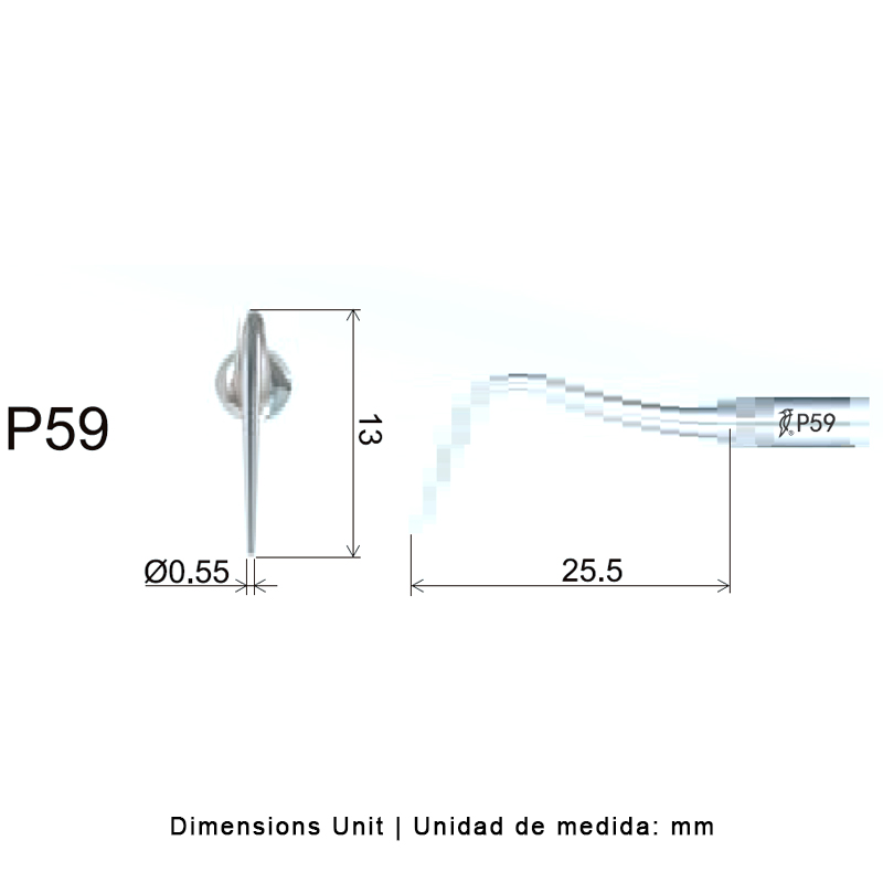 Punta Woodpecker P59. Especial para PT-A, PT-B, PT3 y PT5 | Perio - punta ultrasonidos Woodpecker.