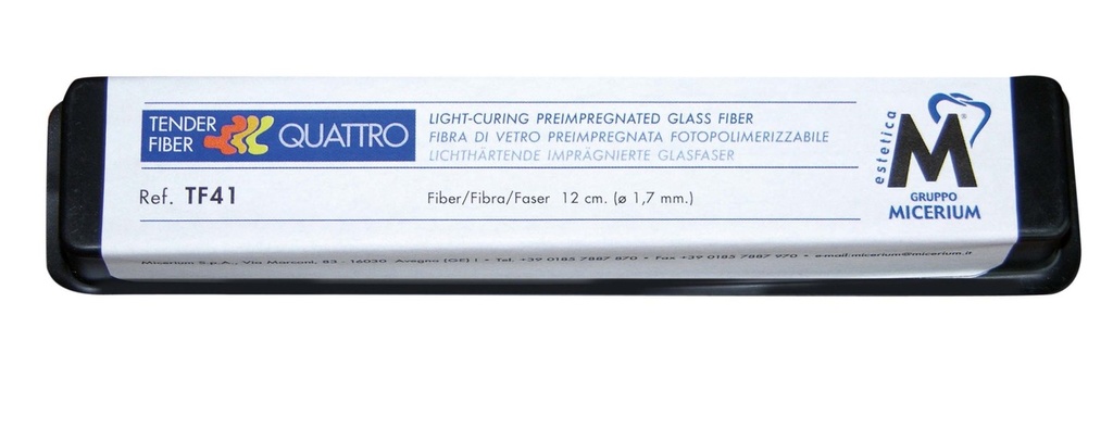 Tender Fiber QUATTRO · Fibra de vidrio para refuerzo de prótesis (12 cm)