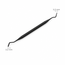 Espatula Composite 2,2mm titanio Entero NEGRO