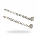 Botón Lingual con Cadena Plata